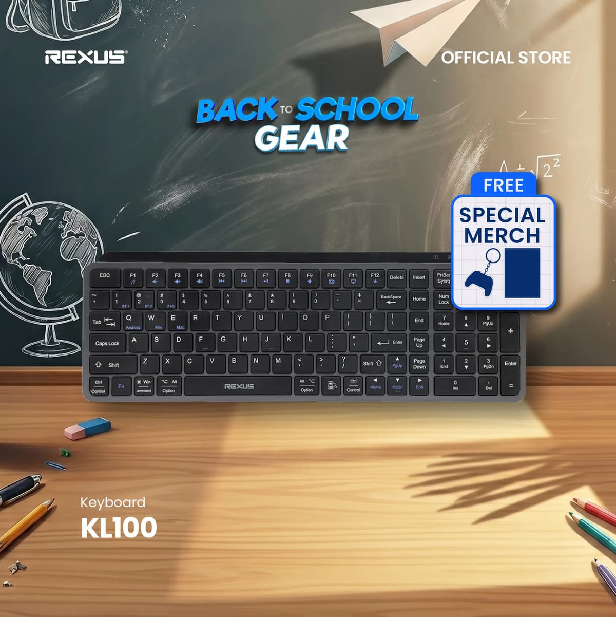 Rexus Keyboard Office KL100 Alumunium